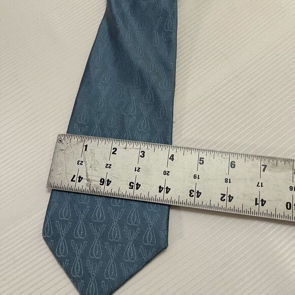 Gucci Vintage Blue Silk Necktie Tie - Picture 7 of 7
